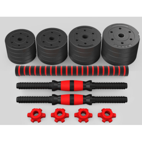 30kg Indoor Gym Weightlifting Adjustable Barbell & Dumbbells