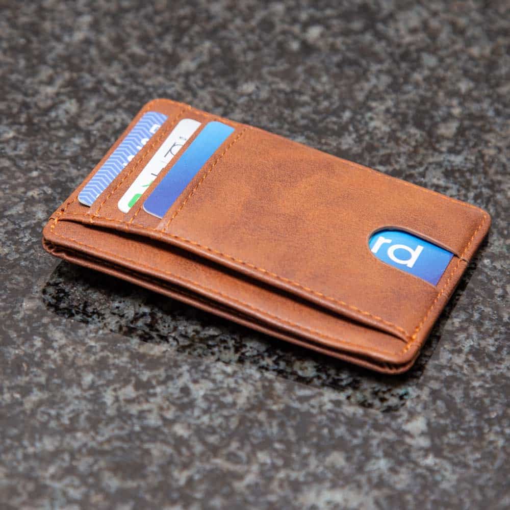 Minimalist Vegan Leather Card/Cash RFID Protection Holder/Wallet