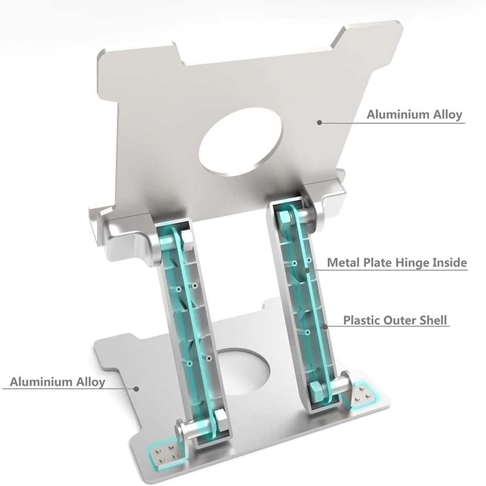 Adjustable Eye-level Aluminium Tablet Holder Stand – up to 15″