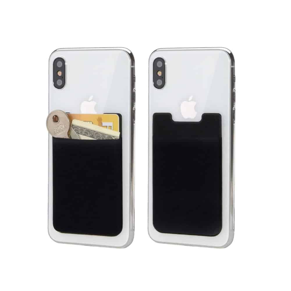 Adhesive RFID Blocking Lycra Wallet for iPhone/Smartphone- Black