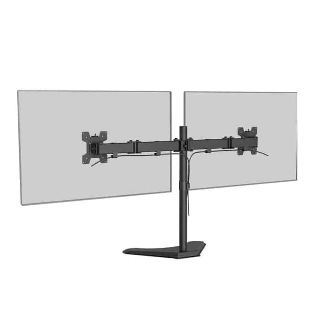 Free-Standing Adjustable Dual Monitor Screen TV LCD LED Desk Mount