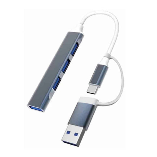 3-Port Type-C to USB 3.0 Hub- Data Transfer- Laptops, PCs & Phones
