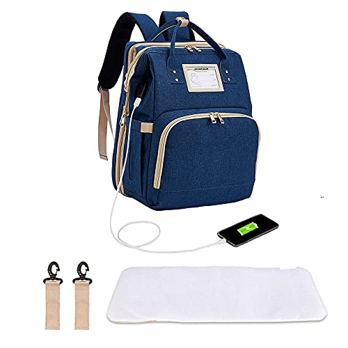 Nuovo - 2 in 1 Babypack with Fold Out Bed - Blue