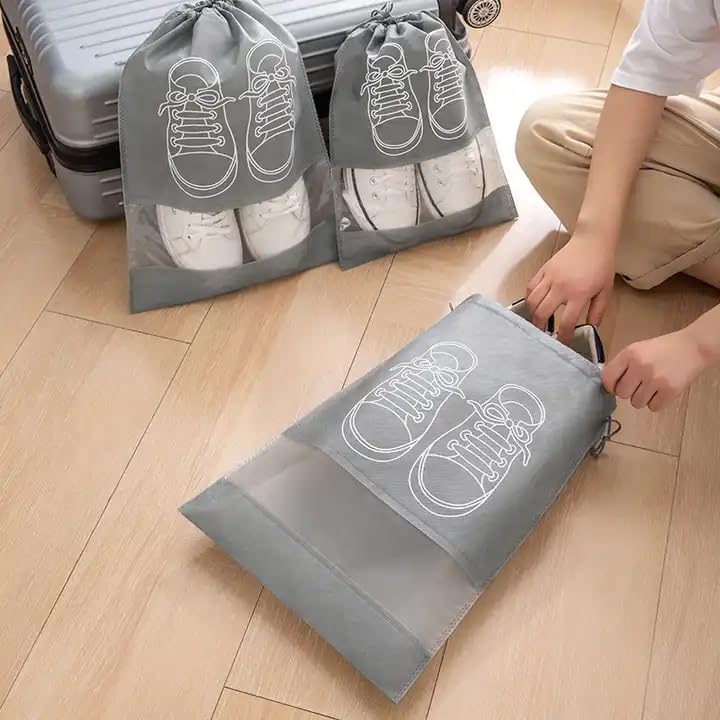 Shoe Bag Organizer - Grey - Set of 5