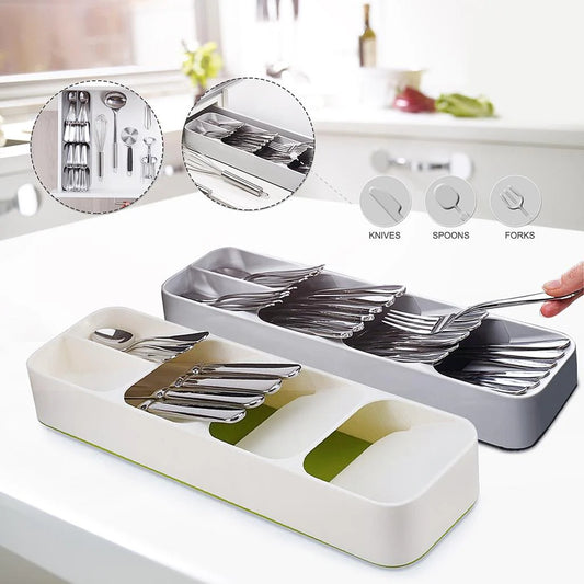 Cutlery Drawer Organiser - Grey