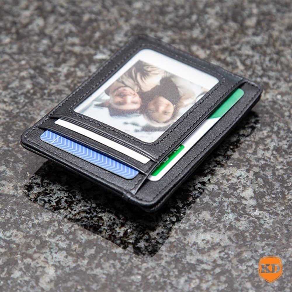 Minimalist Vegan Leather Card/Cash RFID Protection Holder/Wallet