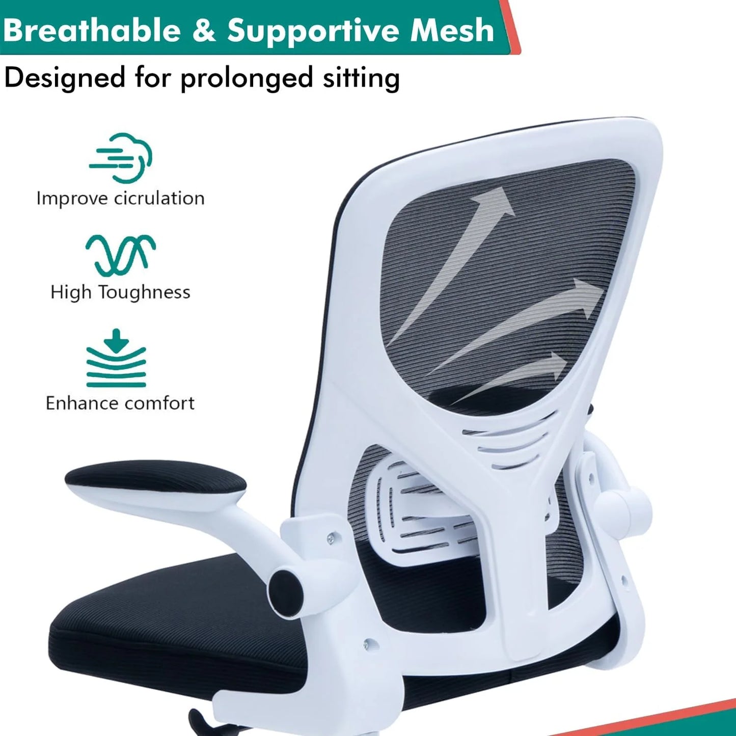 ErgoPro Office Chair - White/ Black - Finery