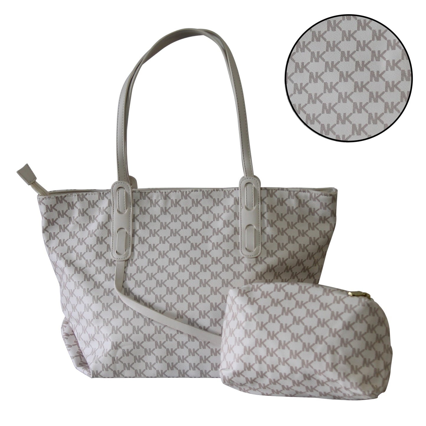 Vinova Tote 2pc - White/Grey