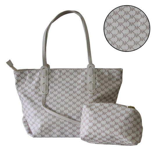 Vinova Tote 2pc - White/Grey