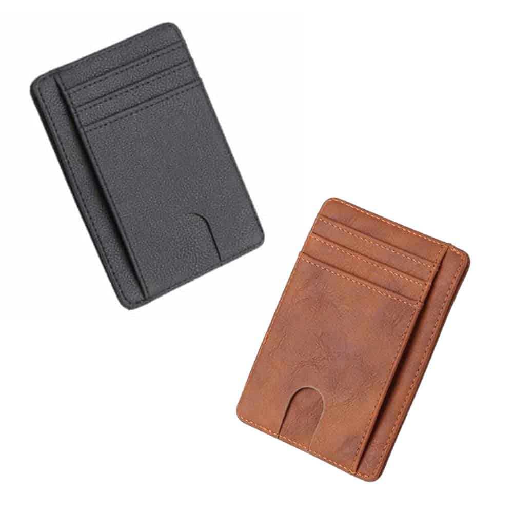 Minimalist Vegan Leather Card/Cash RFID Protection Holder/Wallet