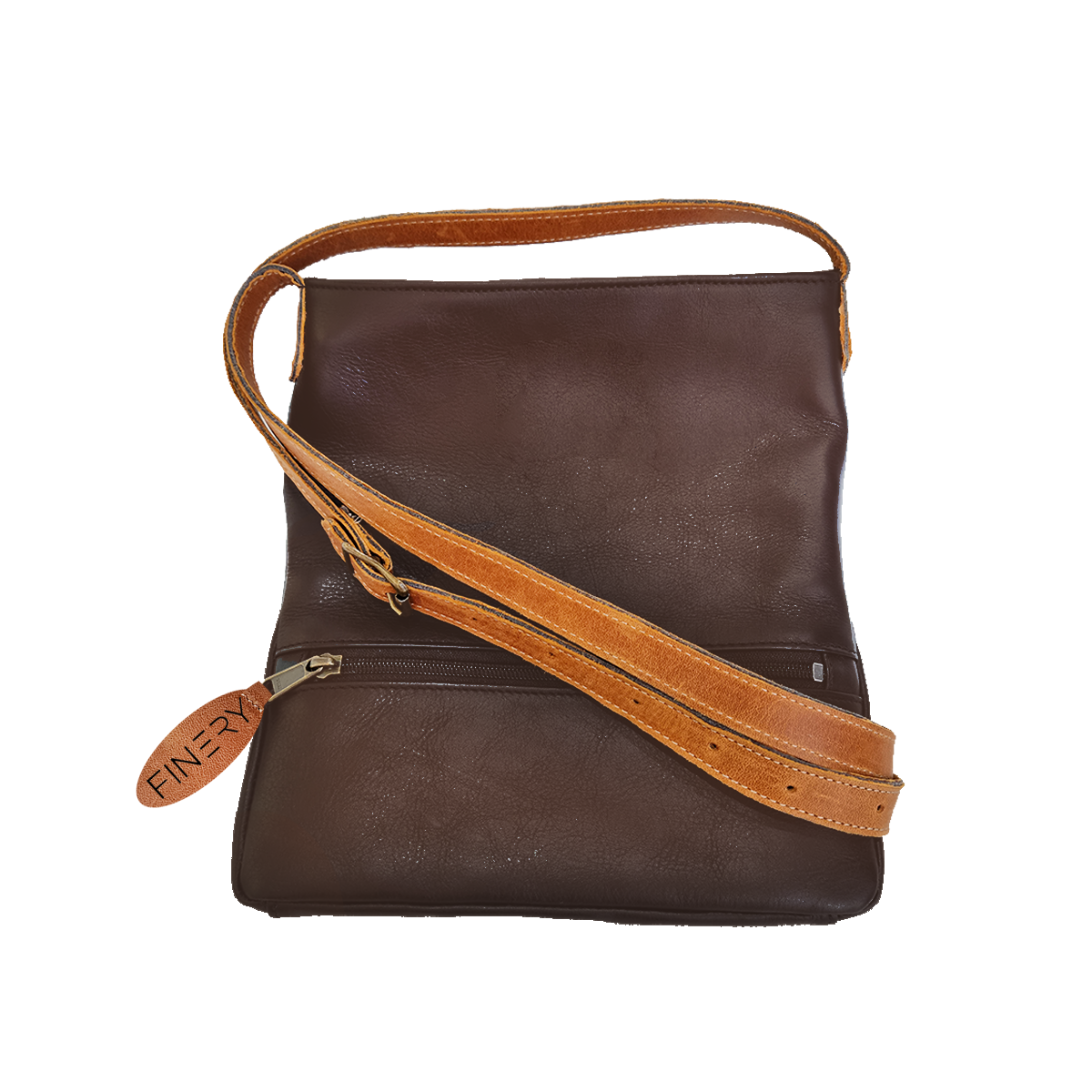 Finery Genuine Leather Cross Body - Brown & Toffee