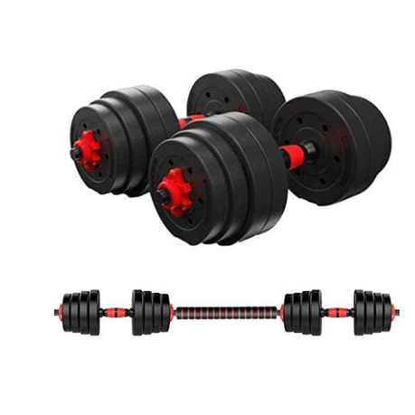 30kg Indoor Gym Weightlifting Adjustable Barbell & Dumbbells