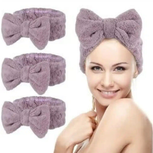 Microfiber Headband Coral Fleece Bow