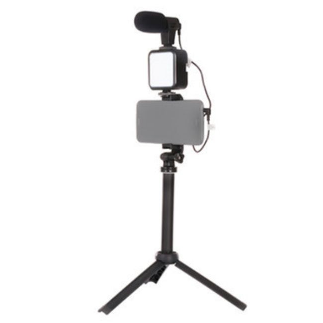 Stand Fill Light With Microphone Desktop Tripod Vlogging Kitipod Vlogging Kit